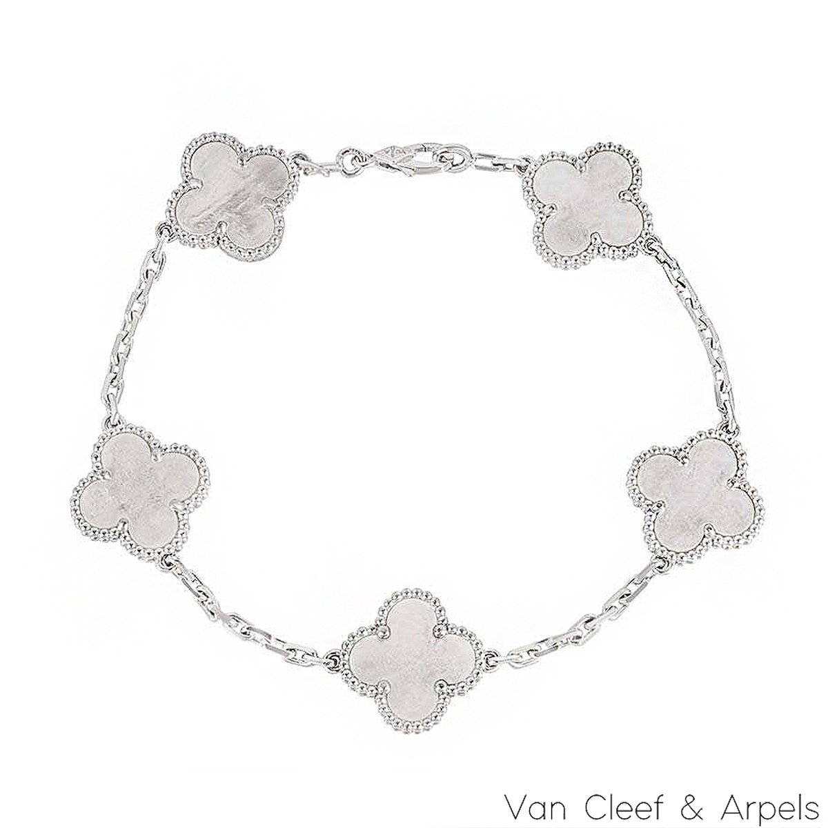 Van Cleef & Arpels White Gold Vintage Alhambra Bracelet VCARF48400